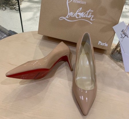 Replica Christian Louboutin Nude Patent Kate Mm Pumps