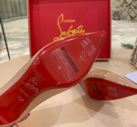 Replica Christian Louboutin Nude Patent Kate Mm Pumps