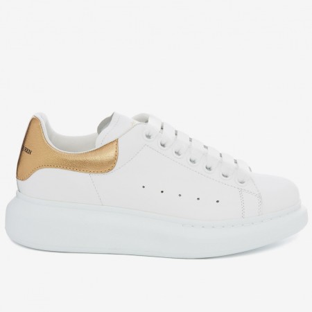 Alexander McQueen Men's Oversized Sneakers With Gold Heel