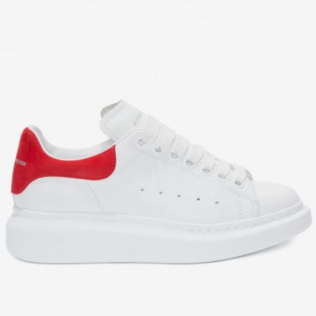 Alexander McQueen Women's Oversized Sneakers With Red Suede Heel