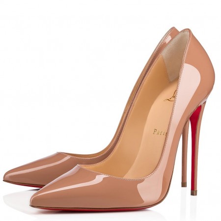 Christian Louboutin So Kate Pumps 100mm in Nude Patent Leather