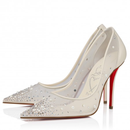 Christian Louboutin Miss Z Degrastrass Perla 100mm Pumps White