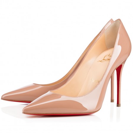 Christian Louboutin Nude Patent Kate 100mm Pumps