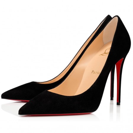 Christian Louboutin Black Suede Kate 100mm Pumps