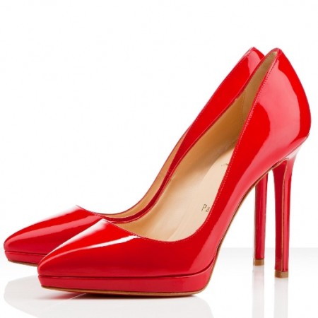 Christian Louboutin Red Patent Pigalle Plato 100mm Pumps