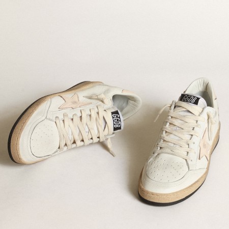 Golden Goose Women's Ball Star LTD Sneakers with A Salmon-pink Nappa Star