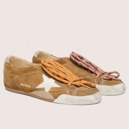 Golden Goose Women's True-Star Sneakers in Tobacco Suede