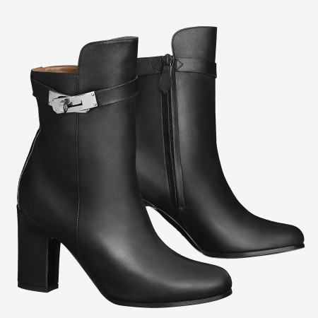 Hermes Black Joueuse Ankle Boots