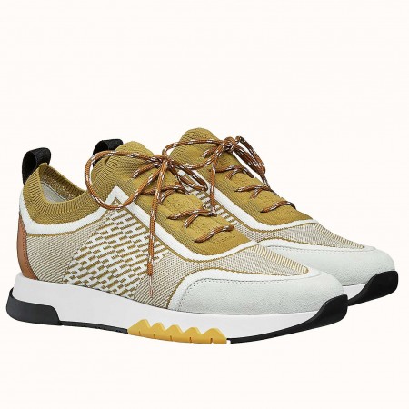 Hermes Men's Addict Sneakers In Multicolore Knit