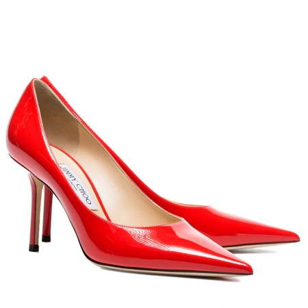 Jimmy Choo Love 85mm Pumps In Red Patent Leather