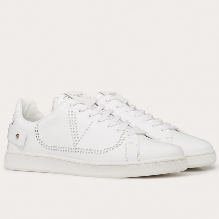 Valentino Women's Backnet Sneakers In White Leather