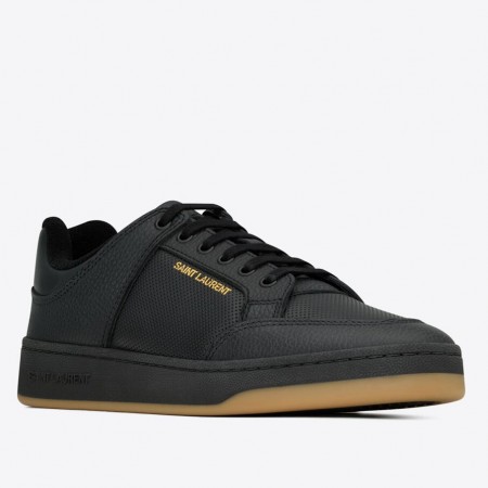 Saint Laurent Men's SL/61 Sneakers in Black Perforated Leather