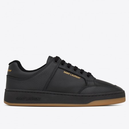 Saint Laurent Women's SL/61 Sneakers in Black Perforated Leather