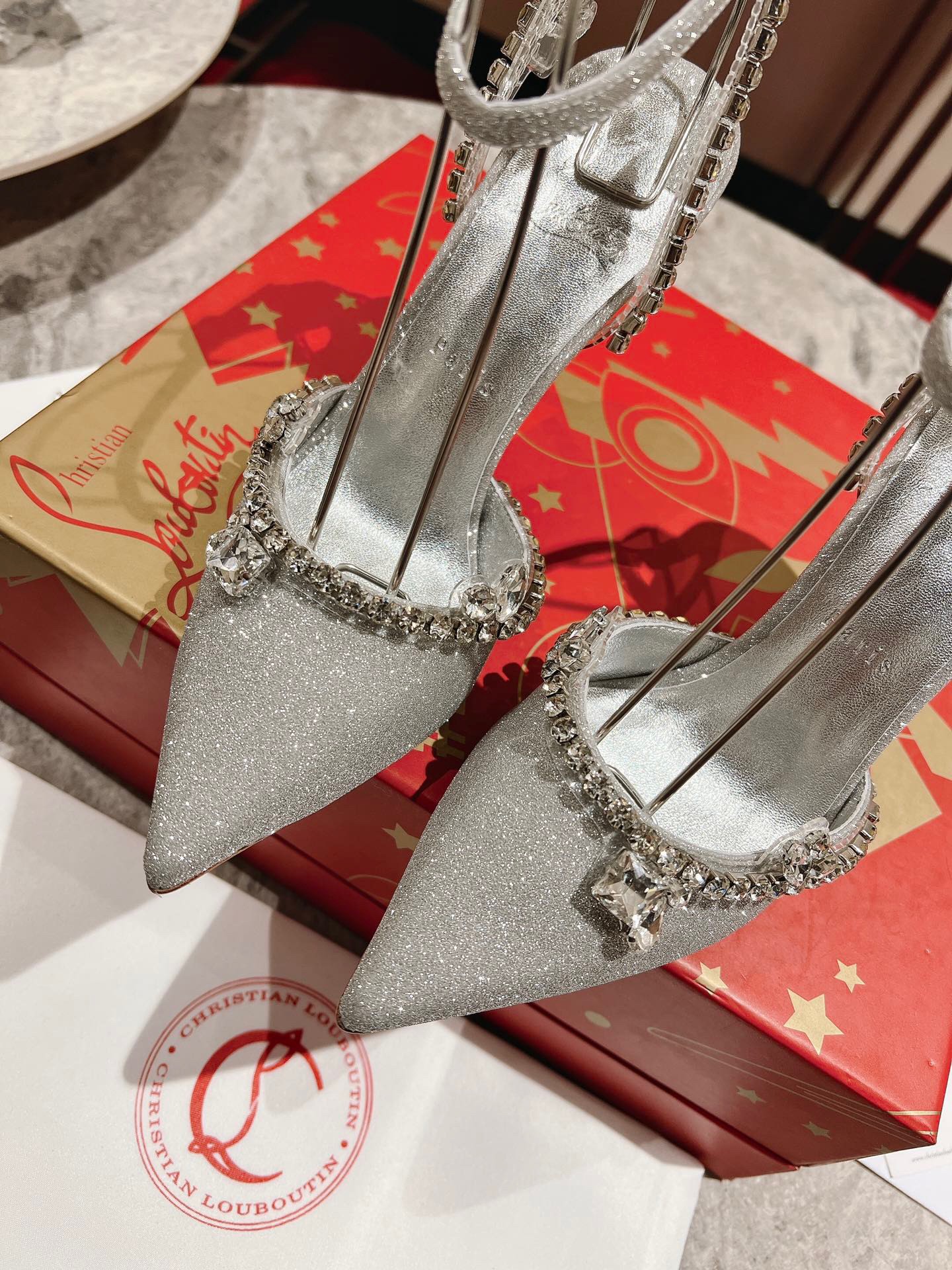 100mm Glittered Pumps