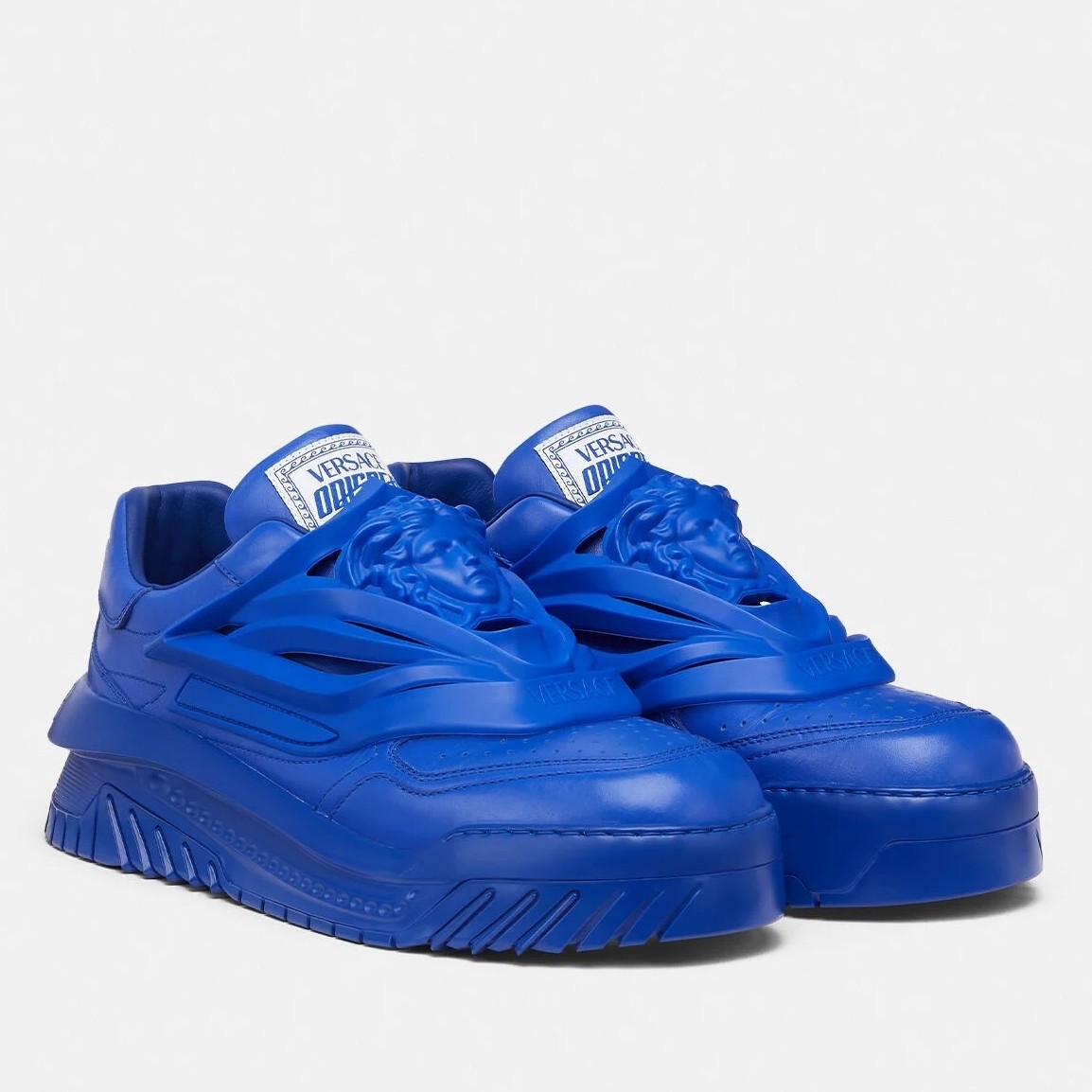 Replica Versace Women s Odissea Sneakers In Blue Leather