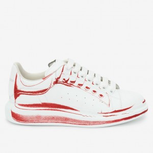 Alexander McQueen Women's Oversized Sneakers With Red Printed