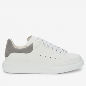 Alexander McQueen Women's Oversized Sneakers With Grey Suede Heel