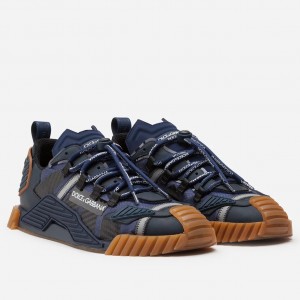 Dolce & Gabbana Men's NS1 Sneakers In Blue Fabric