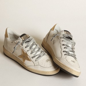 Golden Goose Women's Ball Star Sneakers with Gold Star and Heel Tab 