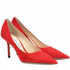 Jimmy Choo Love 85mm Pumps In Red Suede Leather