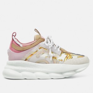 Versace Women's Multicolour Chain Reaction Sneakers With Baroque Print