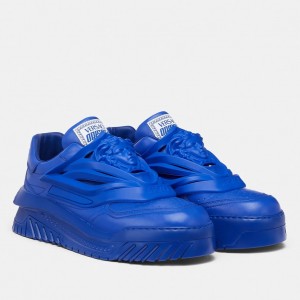 Versace Women's Odissea Sneakers In Blue Leather