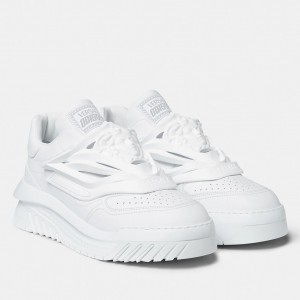 Versace Women's Odissea Sneakers In White Leather