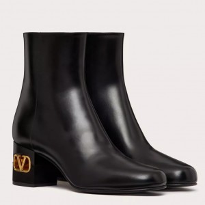 Valentino Garavani Women's Heritage Calfskin Boot 60mm - Black - Knee Boots - 36