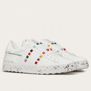 Valentino Women's Open For a Change Sneakers with Multicoloured Rockstuds