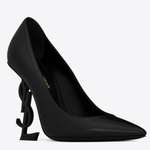 Saint Laurent Opyum 110 Pumps In Lambskin with Black Heel