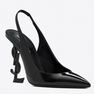 Saint Laurent Opyum Slingback Pumps 110mm With Black Heel