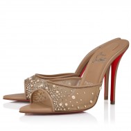 Christian Louboutin Miss Z Degrastrass Perla 100mm Mules Blush