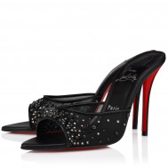 Christian Louboutin Miss Z Degrastrass Perla 100mm Mules Black