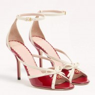 Valentino Garavani Bepointy Sandals 100mm in Red Patent Leather