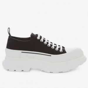 Alexander McQueen Women's Noir Tread Slick Lace Up Sneakers