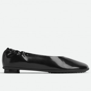 Bottega Veneta Atomic Ballerina Flats in Black Lambskin 