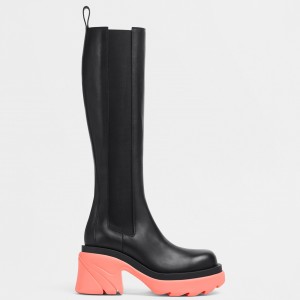 Bottega Veneta Flash Knee-high Boots with Pink Outsole