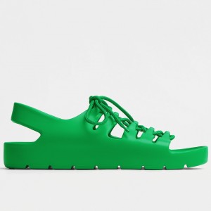 Bottega Veneta Jelly Sandals In Green Rubber