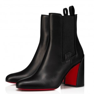 Christian Louboutin Turelastic 85mm Ankle Boots in Black Leather