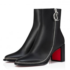 Christian Louboutin CL Zip Booty 70mm in Black Leather