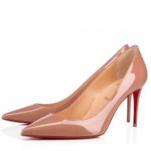 Christian Louboutin Kate Pumps 85mm in Nude Patent Leather