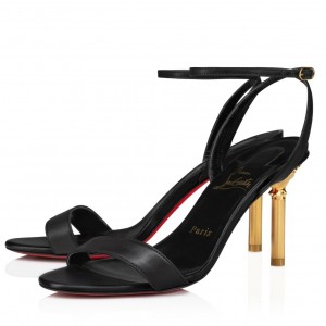 Christian Louboutin Mascasandal 85mm Sandals in Black Leather