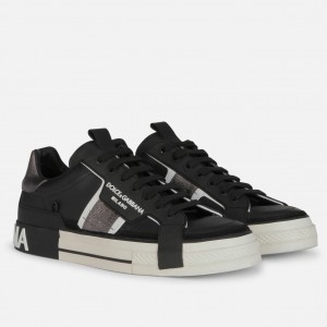 Dolce & Gabbana Men's Black Custom 2.Zero Sneakers