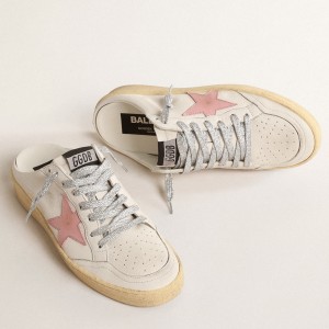Golden Goose Women's Ball Star Sabots with Pink Leather Star
