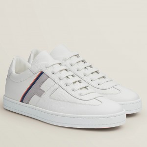 Hermes Boomerang Sneakers In Multicolore White Leather