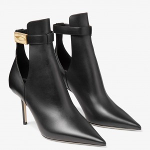 Jimmy Choo Nell Ankle Boots 85mm in Black Leather