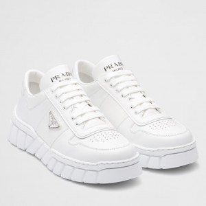 Prada Men's Low-top Sneakers in White Leather