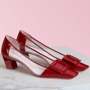 Roger Vivier Belle Vivier Pumps In Red Patent and PVC