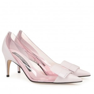 Sergio Rossi SR1 Pumps 75mm In White PVC