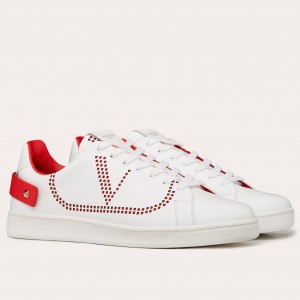 Valentino Women's Backnet Sneakers With Red Heel